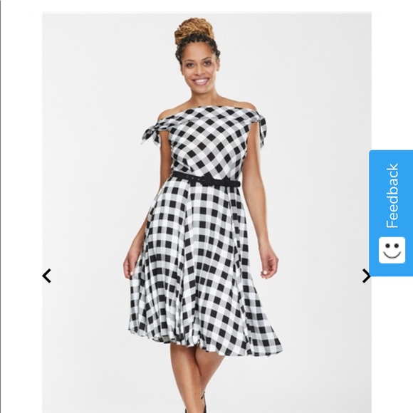 Gingham midi swing dress - Picture 2 of 7